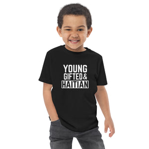 Young Gifted & Haitian Toddler jersey t-shirt