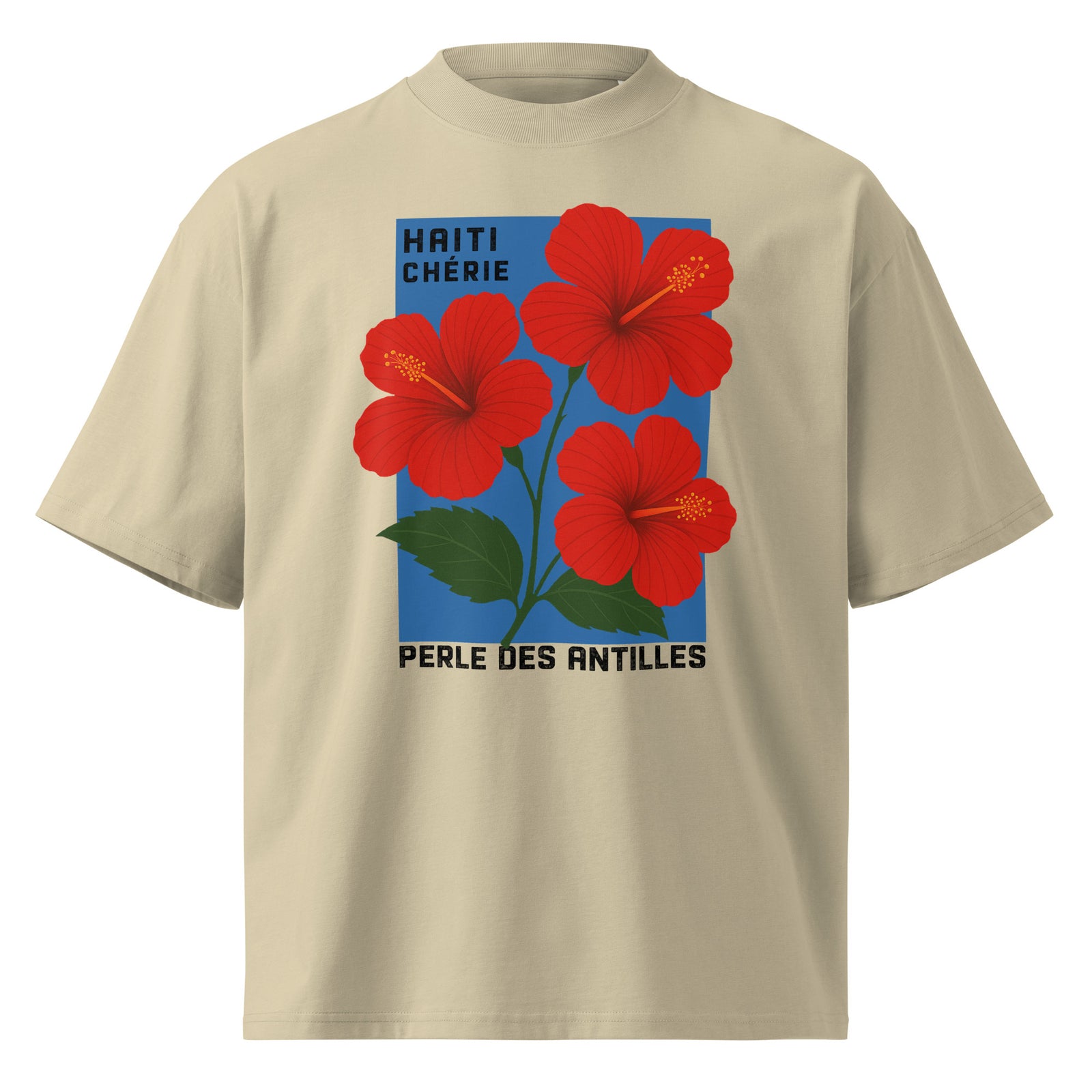 Perle Des Antilles Unisex organic oversized high neck t-shirt
