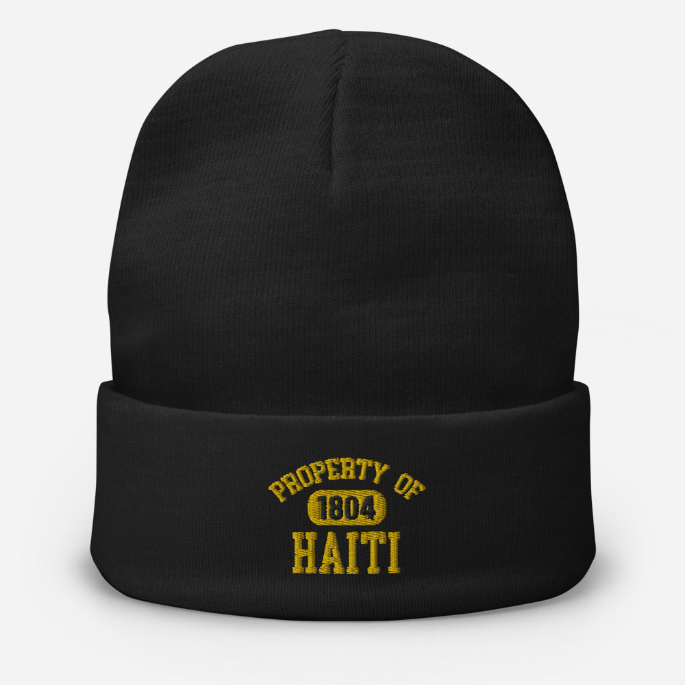 Property of Haiti Embroidered Beanie