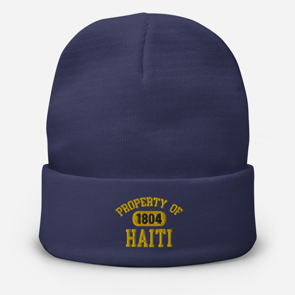 Property of Haiti Embroidered Beanie