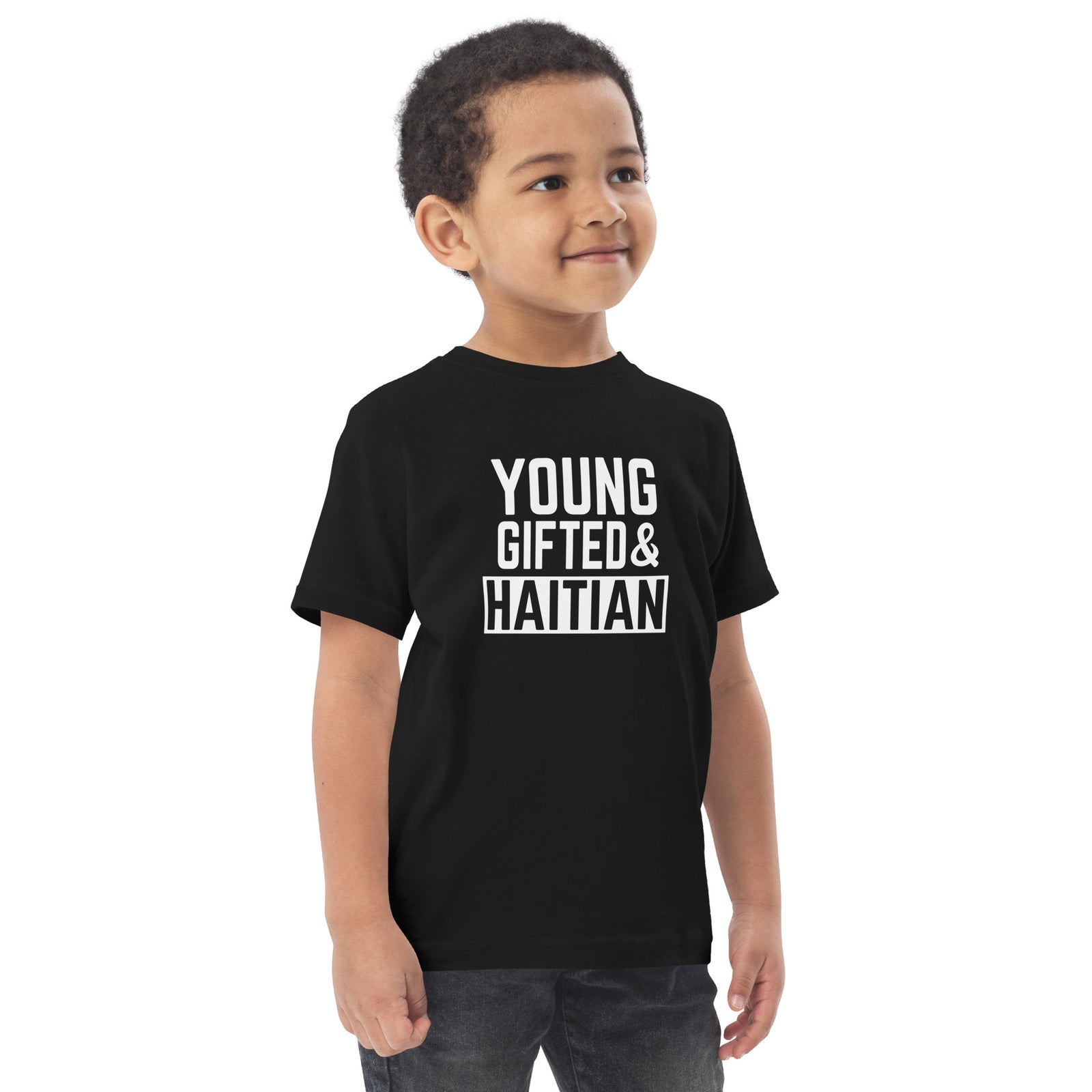 Young Gifted & Haitian Toddler jersey t-shirt