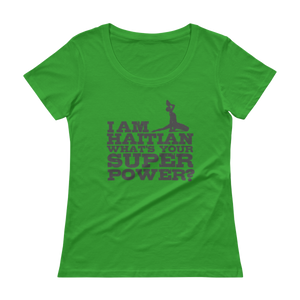 Haitian Super Power Ladies' Scoopneck T-Shirt